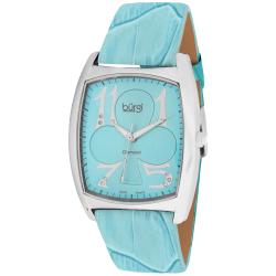 Burgi Women's 'Heart O' Diamonds' Swiss Diamond Strap Watch