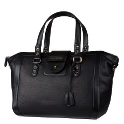 Jimmy Choo Navy Leather Large Tote Bag