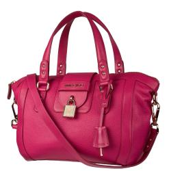 Jimmy Choo Hot Pink Leather Small Tote Bag