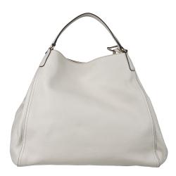 Gucci White Leather Medium Soho Hobo Bag