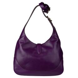 Gucci 'Jackie' Purple Leather Hobo Handbag