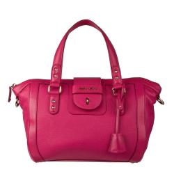Jimmy Choo Hot Pink Leather Small Tote Bag
