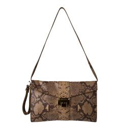 Jimmy Choo 'Rivera' Embossed Snakeskin Leather Shoulder Bag