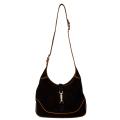Gucci Black Suede Hobo Handbag