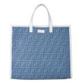 Fendi Blue Perforated Tote Bag