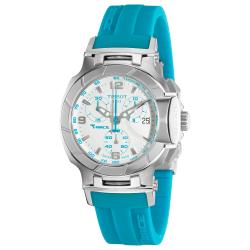 Tissot Women's 'T race' Blue Silicone Strap Chronograph Watch