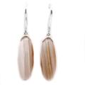 De Buman Sterling Silver Agate Earrings
