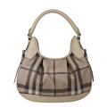 Burberry Small Smoke Checked Hobo