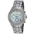 August Steiner Women's Crystal MOP Chronograph Bracelet Watch