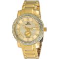 Joshua & Son's Men's Stainless Steel Diamond Bracelet Watch
