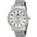 Joshua & Son's Men's Stainless Steel Diamond Bracelet Watch