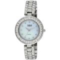 Burgi Women's Mother of Pearl Diamond Bracelet Watch