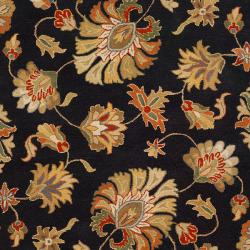 Hand-tufted Black Hippa Wool Rug (12' x 15')