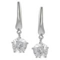 Tressa Silvertone Round-cut Cubic Zirconia Dangle Earrings