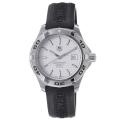 Tag Heuer Men's 'Aquaracer 5' Silver Dial Black Silicone Strap Watch