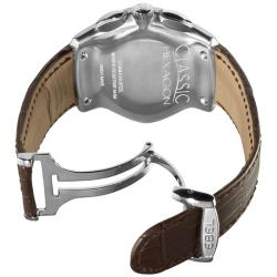 Ebel Men's 'Classic Hexagon' Brown Strap Automatic Chronograph Watch