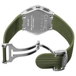 Ebel Men's 'Classic Sport' Green Rubber Strap Chronograph Watch