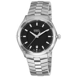 Ebel Men's 'Classic Sport' Black Dial Stainless Steel Watch