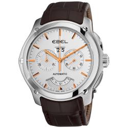 Ebel Men's 'Classic Hexagon' Brown Strap Automatic Chronograph Watch