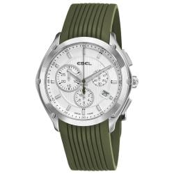Ebel Men's 'Classic Sport' Green Rubber Strap Chronograph Watch