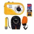 Vivitar Vivicam V8400 8.1MP Yellow Underwater Digital Camera with 4GB Kit