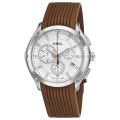 Ebel Men's 'Classic Sport' Brown Rubber Strap Chronograph Watch