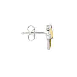 Sterling Silver and Enamel Ice Cream Cone Earrings