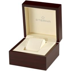 Eterna Men's 'Soleure' Black Dial Black Leather Strap Automatic Watch