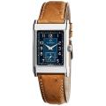Eterna Men's 'Historique' Blue Dial Brown Leather Strap Quartz Watch