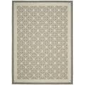 Dark Grey/ Light Grey Indoor Outdoor Rug (6'7 x 9'6)