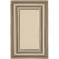 Beige/ Dark Beige Indoor Outdoor Rug (4' x 5'7)