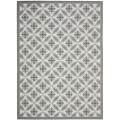 Light Grey/ Dark Grey Indoor Outdoor Rug (4' x 5'7)