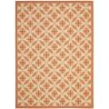 Cream/ Terracotta Indoor Outdoor Rug (8' x 11'2)
