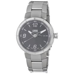 Oris Men's 'TT1' Grey Dial Stainless Steel Bracelet Automatic Watch
