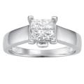 14k White Gold 5/8ct TDW Princess Diamond Composite Ring (I-J, I2)