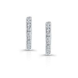 10k White Gold 1/4ct TDW Diamond Hoop Earrings (J-K, I2-I3)