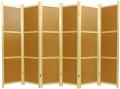 Wood Cork Board 6-panel Room Divider (China)