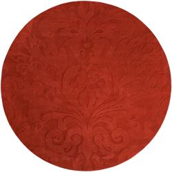 Candice Olson Loomed Wool Dark RedTallah Rug (8' Round)