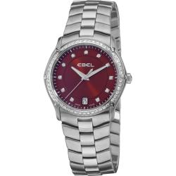 Ebel Women's 'Classic Sport' Red Dial Stainless Steel Watch