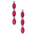 Dyach 14k Yellow Gold Thai Ruby and Diamond Accent Earrings