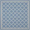 Blue/ Beige Indoor Outdoor Rug (6'7 Square)