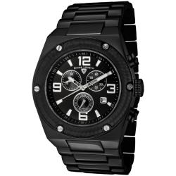 Swiss Legend Men's 'Throttle' Black Ion-Plated SS Chronograph Watch