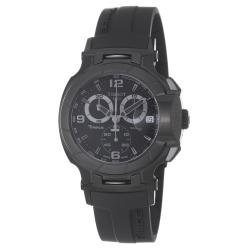 Tissot Men's 'T-Race' Black Chronograph Dial Black Rubber Strap Watch