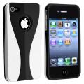 Black/ White Cup Shape Snap-on Case for Apple iPhone 4/ 4S