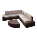 Santa Cruz Outdoor Brown PE Wicker Sofa Set