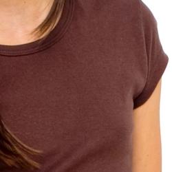 American Apparel Youth Brown Cap-sleeve Baby Rib Cotton Tee