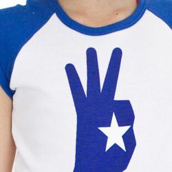 American Apparel Girl's 'Made in USA' Screen-print Raglan Cotton Tee