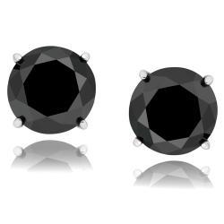 Sterling Silver 3/4ct TDW Black Diamond Stud Earrings
