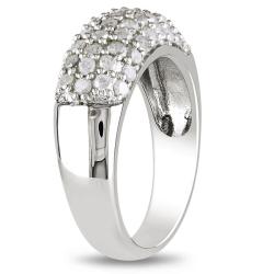 Sterling Silver 1ct TDW White Diamond Fashion Ring (I-J, I3)