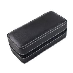 Compact Black Watch Travel Case
